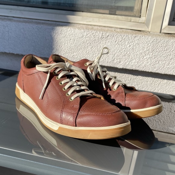 VEUC Cole Haan Brown Leather GrandPrø Tennis Sneakers - Size 12 - Picture 1 of 9